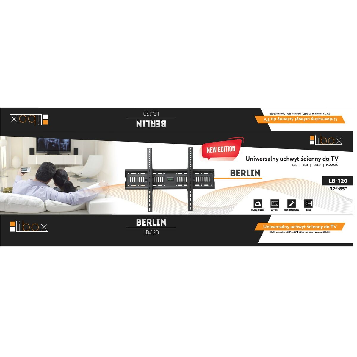 Suporte TV Libox LB-120 32" 85" 55 kg